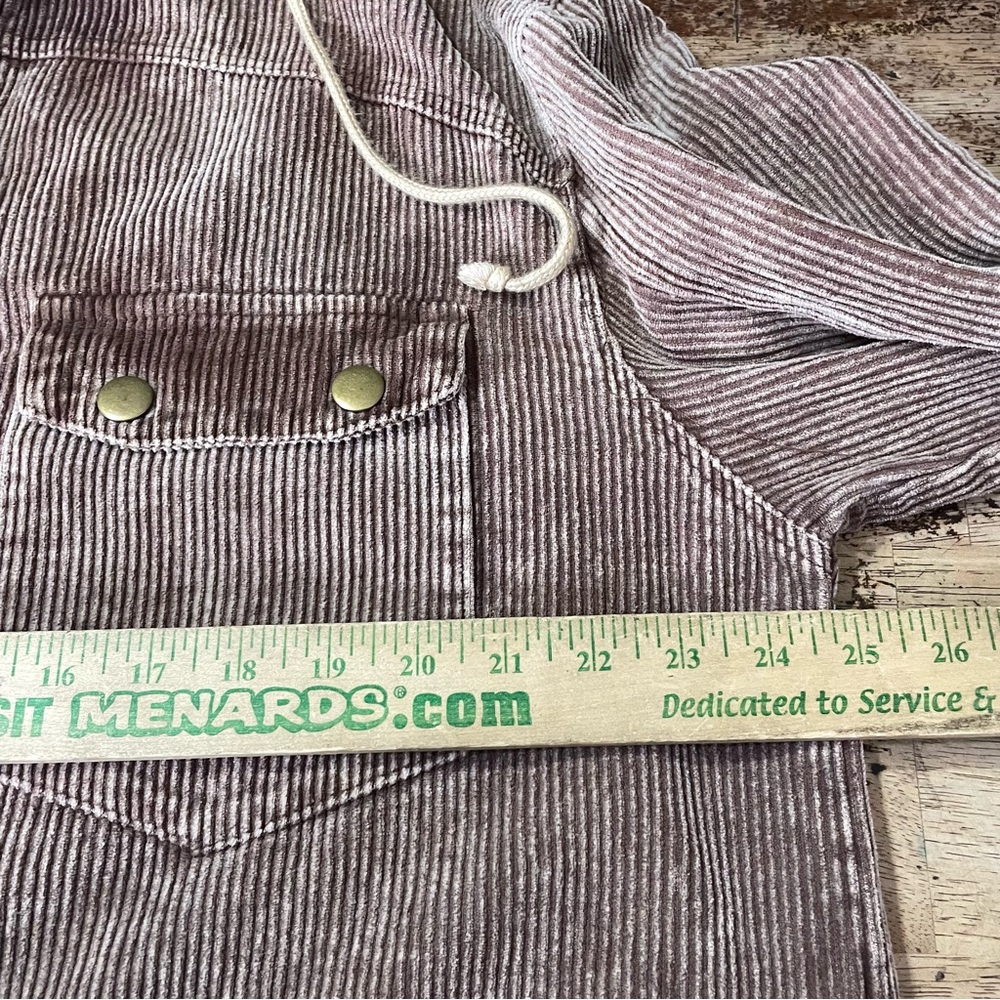 Oli & Hali Corduroy Hooded Long Jacket Western Size Medium - Picture 4 of 6